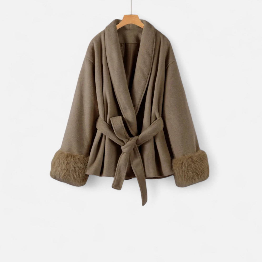 Women's Faux-Fur Lace-Up Coat