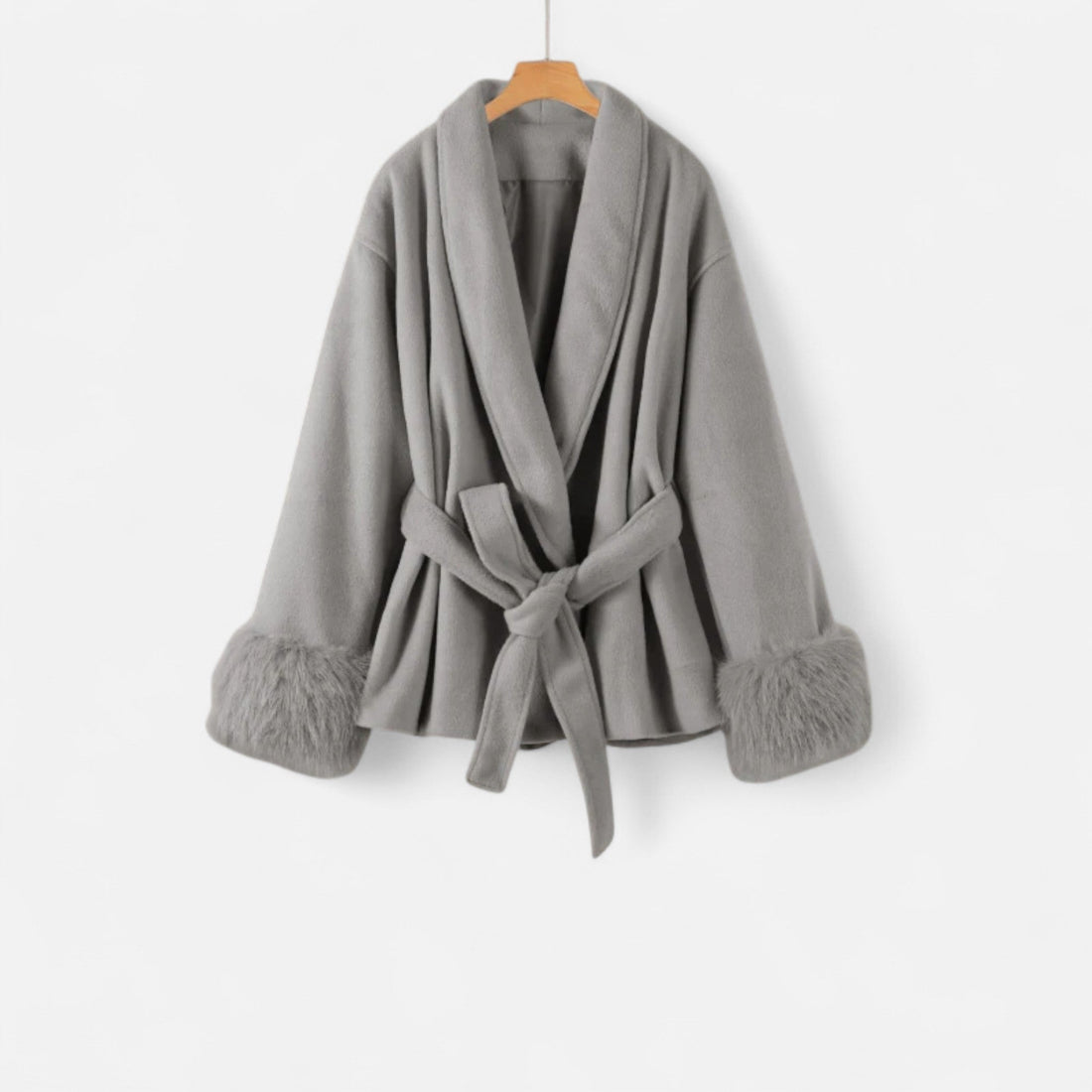 Women's Faux-Fur Lace-Up Coat