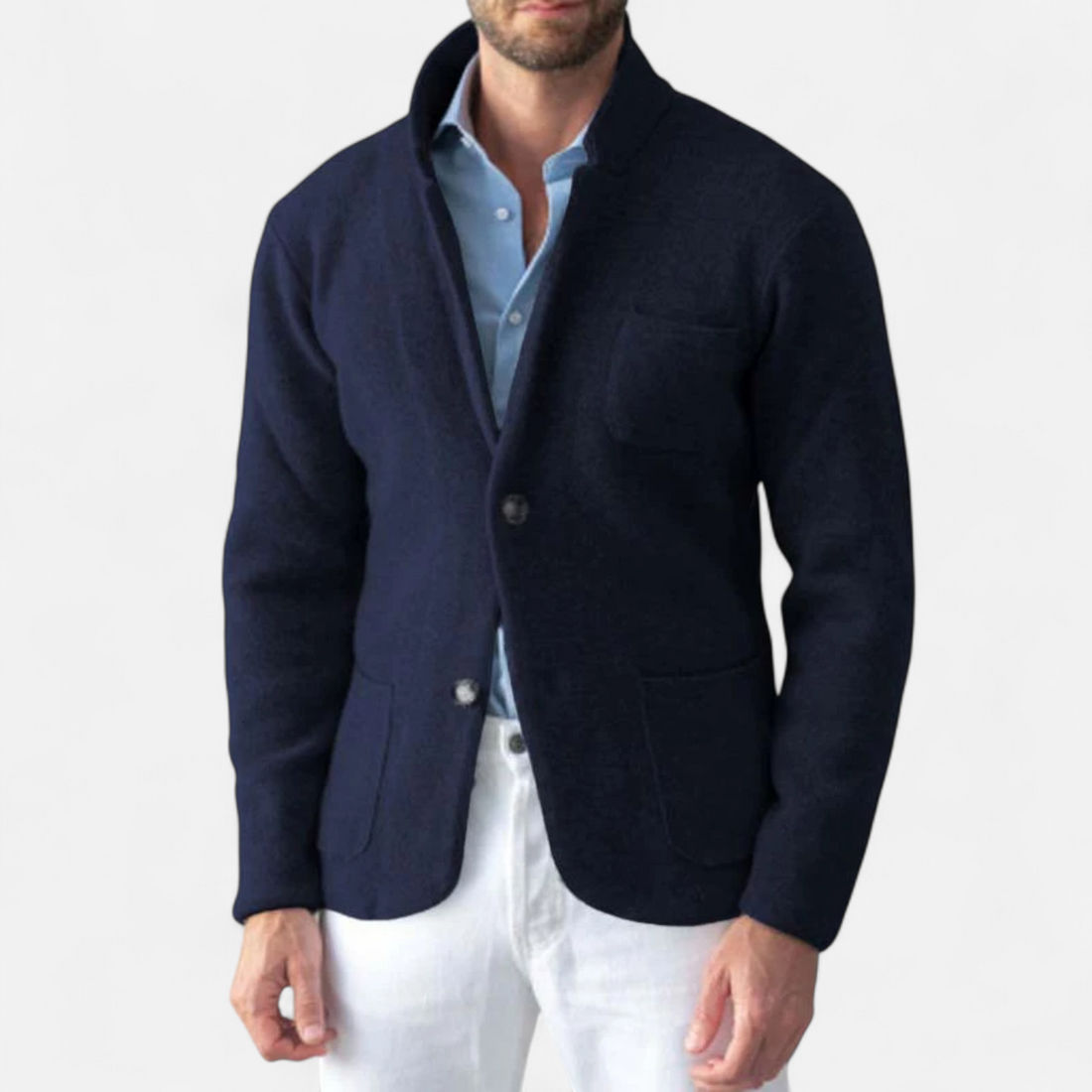 Men’s Vintage Wool Stand-Collar Jacket
