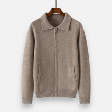 Men’s Wool-Cashmere Zip Business Sweater