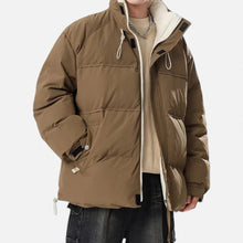 Men’s Oversized Windproof Jacket with Stand Collar