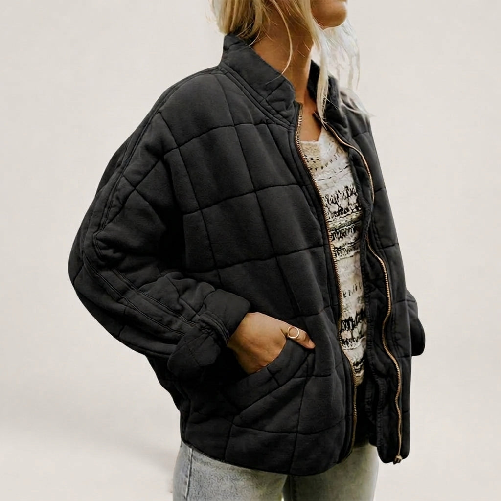 Women's Lightweight Quilted Jacket in Green
