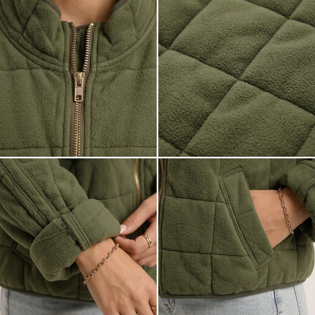 Women's Lightweight Quilted Jacket in Grey – image 2