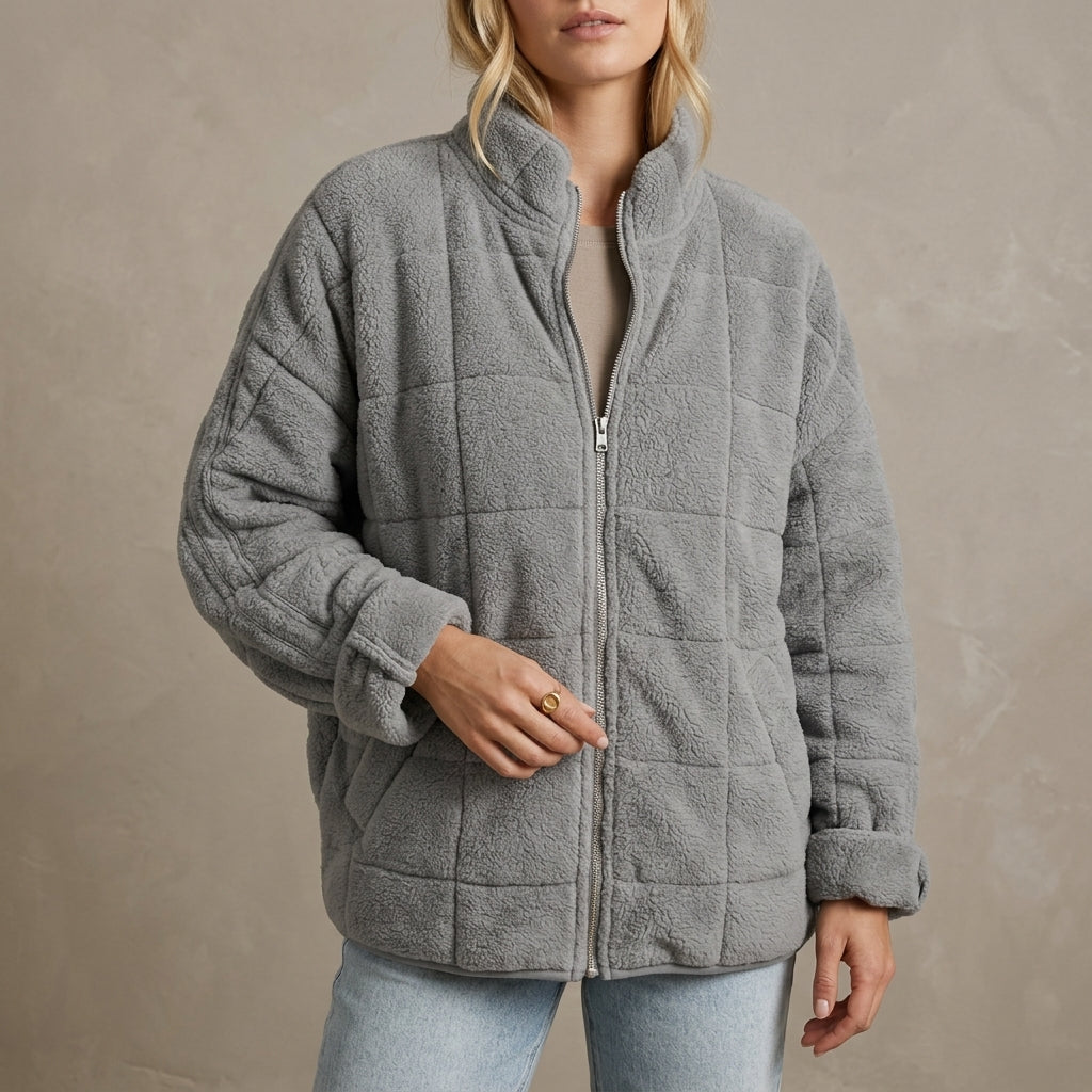 Women's Lightweight Quilted Jacket in Grey