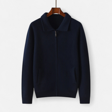 Men’s Wool-Cashmere Zip Business Sweater