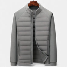 Men’s Quilted Down Jacket with Stand-Up Collar