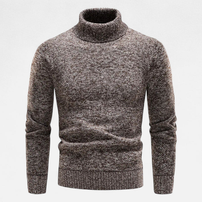 Men’s Knitted Turtleneck Sweater – Thick Winter Warmth
