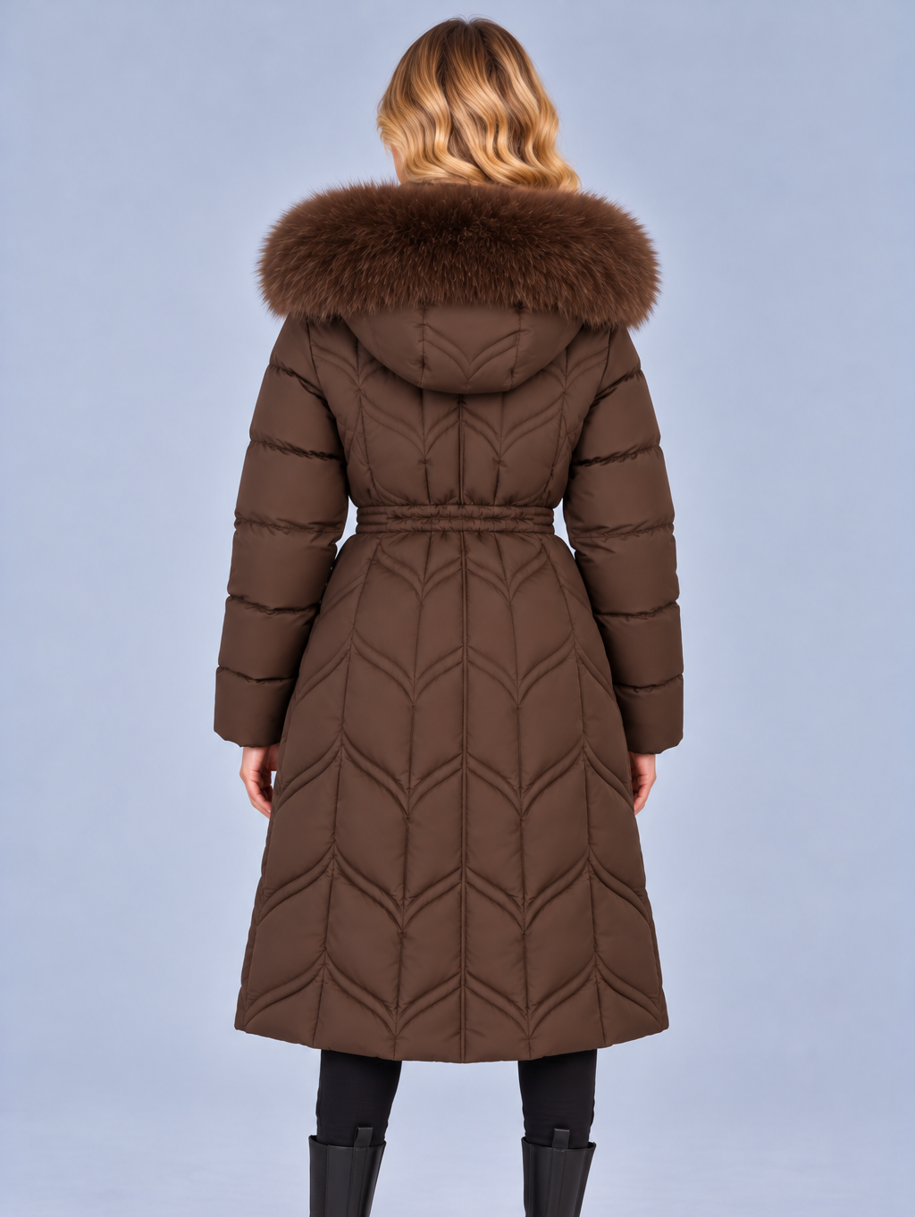 Women’s Faux Fur Hood Parka Coat – Padded Winter Parka