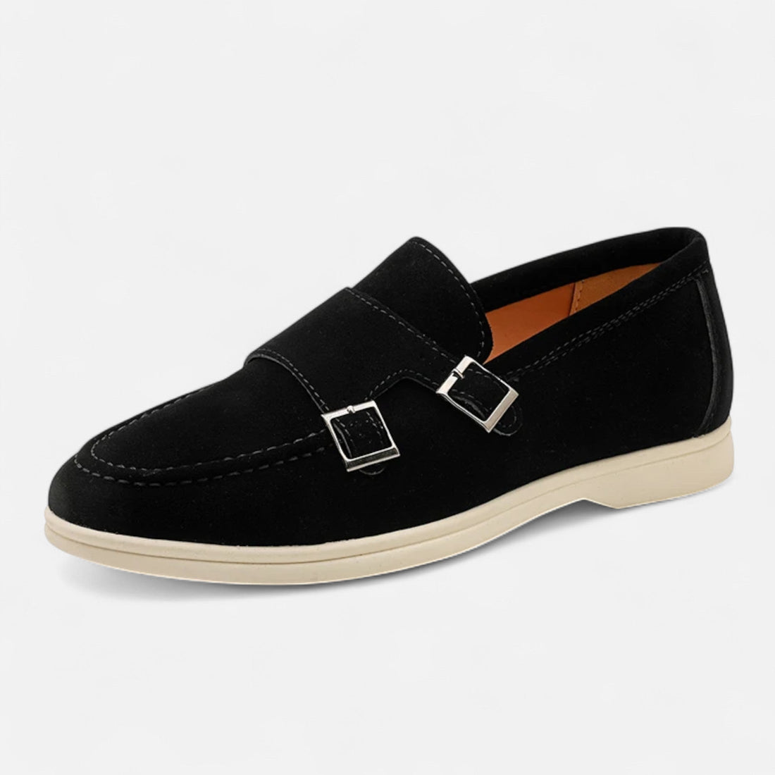 Men’s Suede Monk Strap Loafers – Slip-On Elegance
