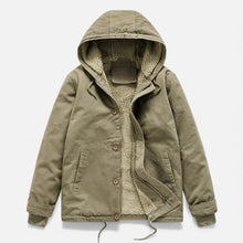 Men’s Lamb Fleece Hooded Winter Coat