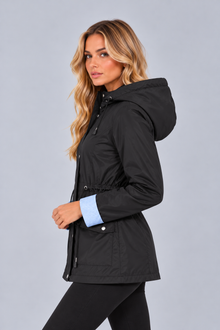 Women’s Hooded Rain Jacket – Water Resistant Lightweight Coat