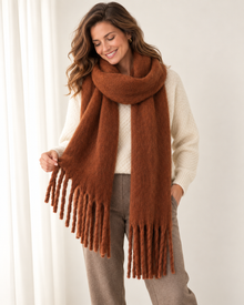 Women's Cashmere Blend Scarf – Soft Warm Winter Scarf