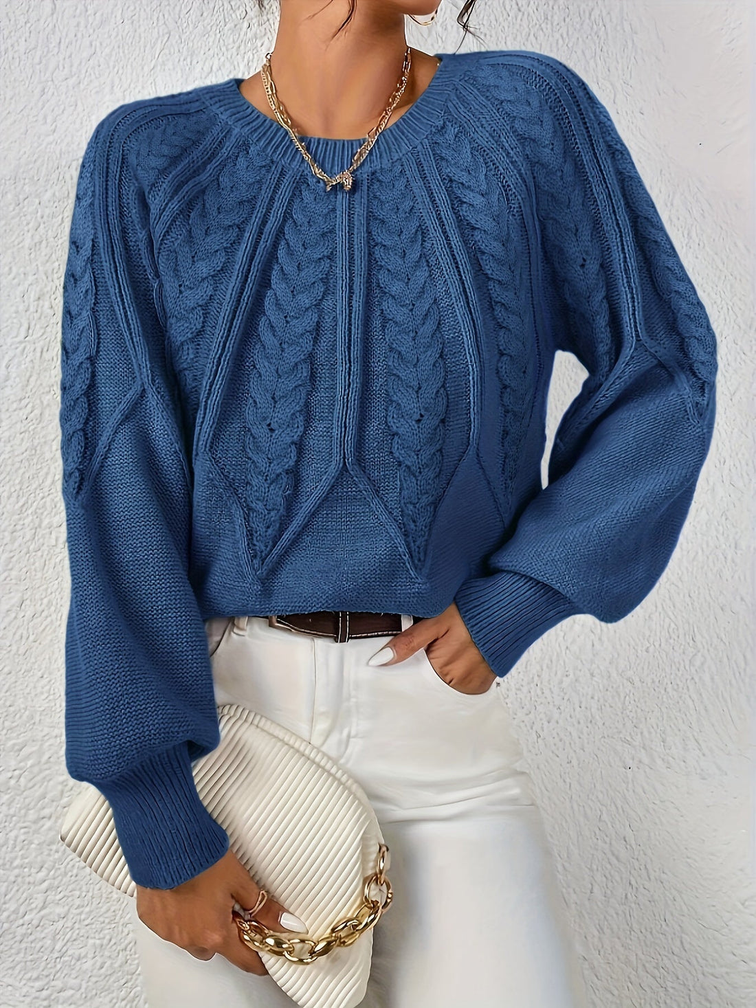 Relaxed Cable-Knit Sweater