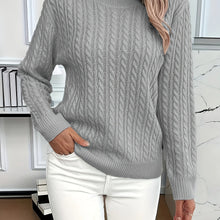 Women's Cable-Knit Round Neck Sweater