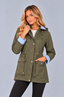 Women’s Hooded Rain Jacket – Water Resistant Lightweight Coat