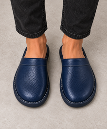 Men's Leather Slippers - Lightweight Indoor & Outdoor Slippers