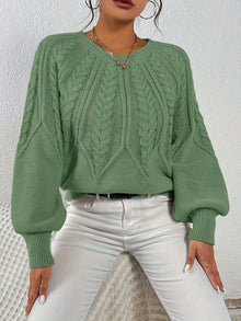 Relaxed Cable-Knit Sweater