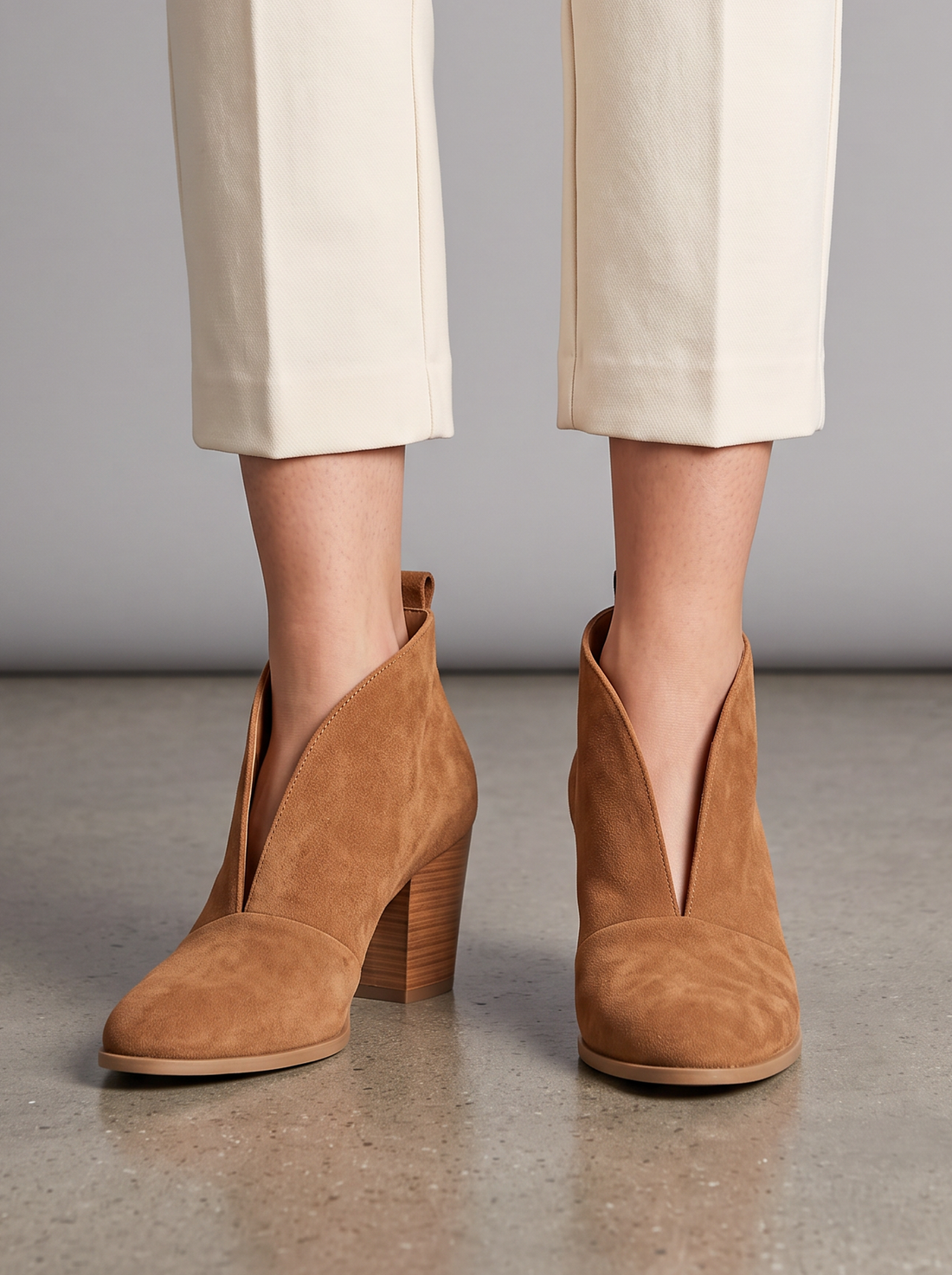 Women's Ankle Boots in Tan – front view