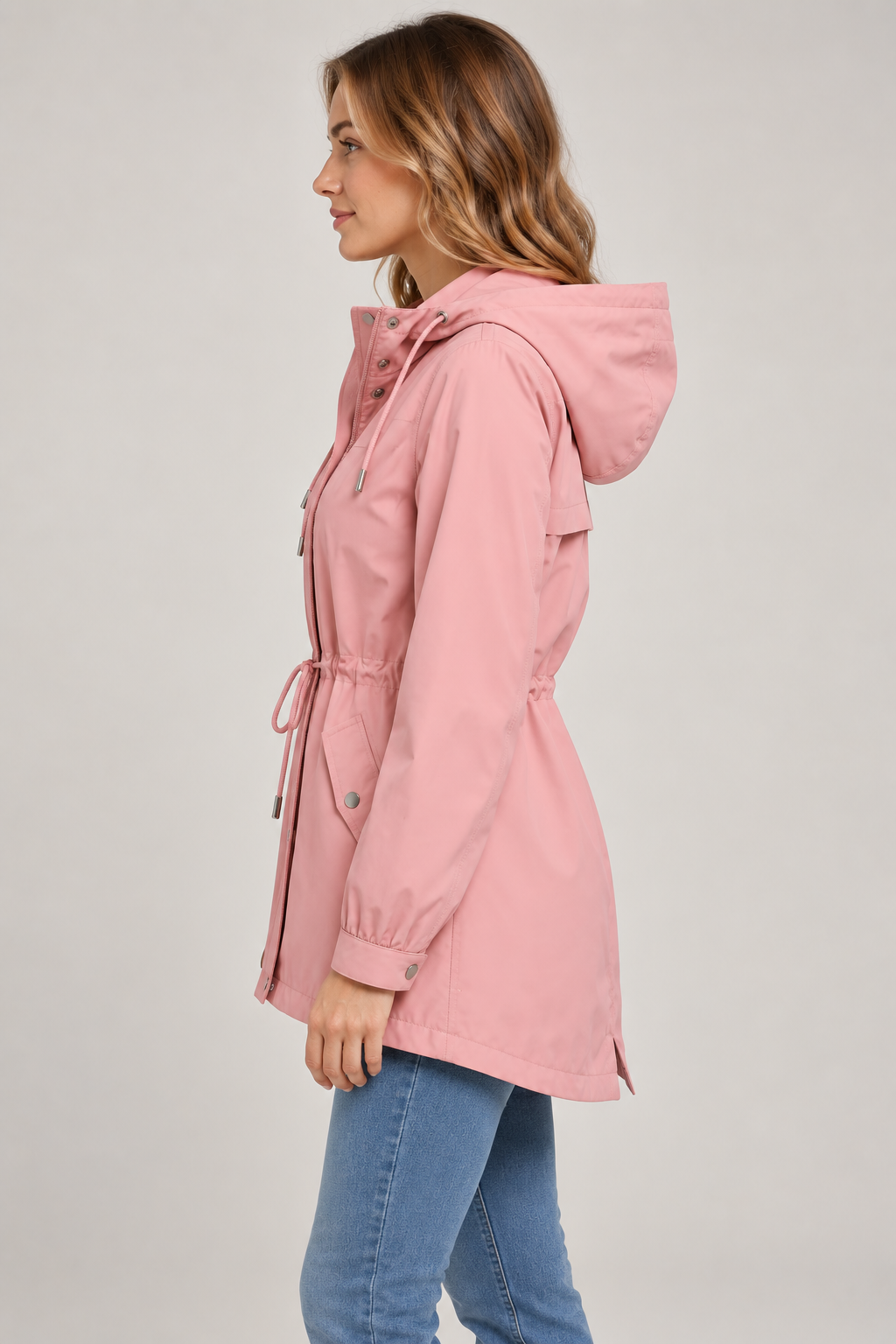 Women's Waterproof Jacket | Hooded Drawstring Parka