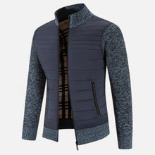 Men’s Fleece Stand-Collar Patchwork Jacket