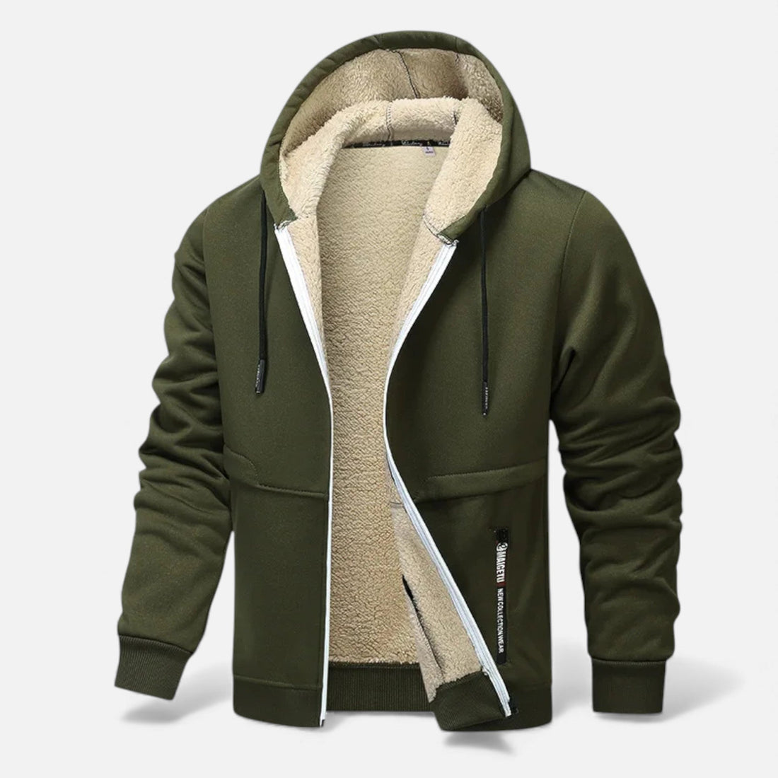 Men’s Fleece-Lined Winter Hoodie Jacket