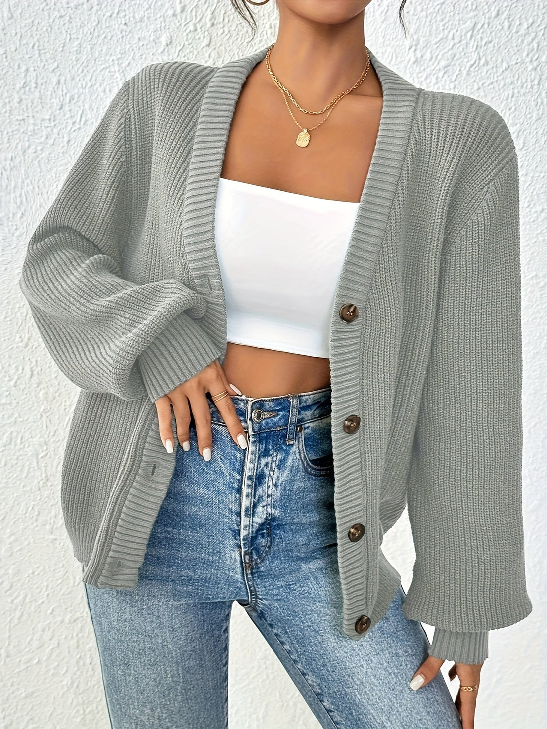 Women's Relaxed Button Front Cardigan – image 1