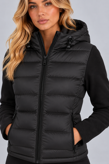 Women’s Hooded Puffer Jacket – Quilted Zip Up Winter Coat