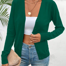 Women's V Neck Cardigan – Button Front Knit
