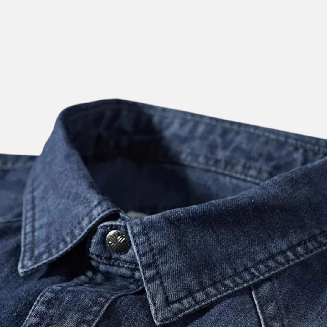 Men’s Loose-Fit Denim Shirt for Autumn/Winter
