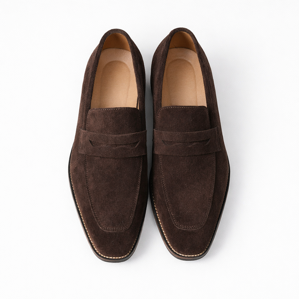 Men's Nubuck Loafers – Suede Slip-On Shoes