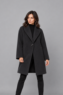 Women's Windproof Longline Coat – Relaxed Fit, Autumn & Winter