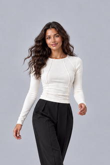 Women's Ribbed Long Sleeve Top