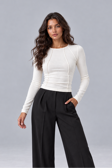 Women's Ribbed Long Sleeve Top
