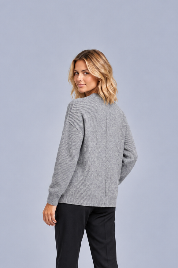 Women's Soft Cotton Knitted Cardigan with Double Pockets