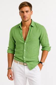 Men's Slim Fit Cotton Shirt – Button Down