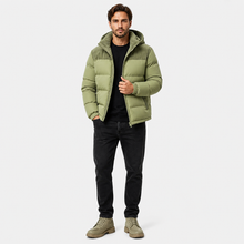 Men’s Fleece-Lined Winter Jacket with Removable Hood