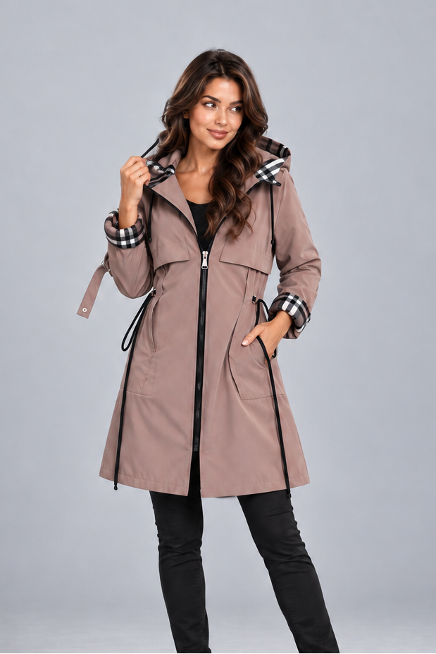 Women's Waterproof Hooded Raincoat – Windproof, Lightweight