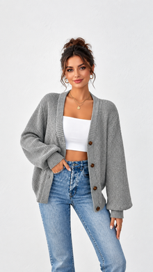 Women's Relaxed Button Front Cardigan – image 1
