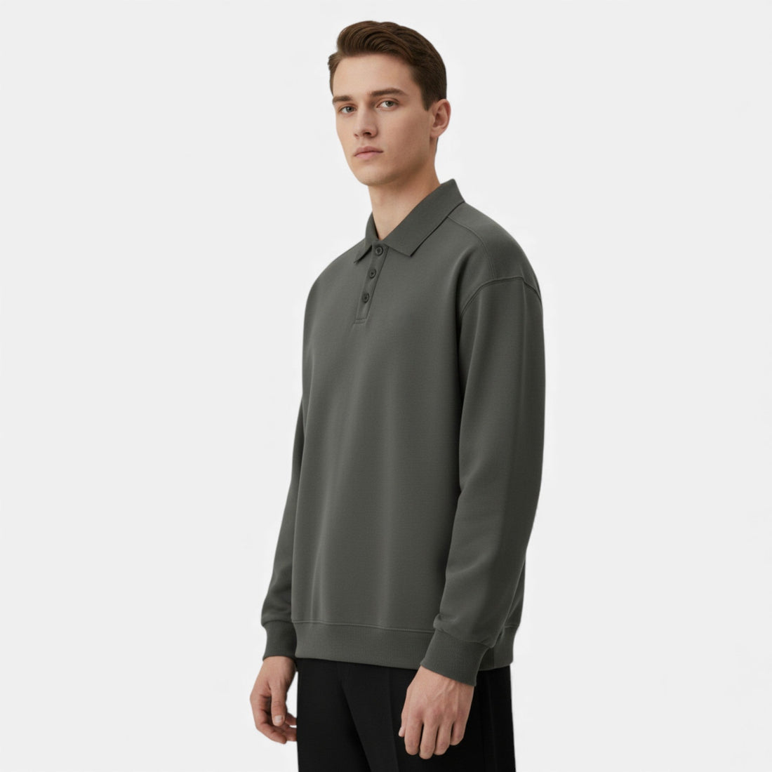Men’s Polo Knit Sweater for Autumn/Winter