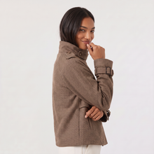 Women's Cropped Check Funnel Neck Jacket – image 5