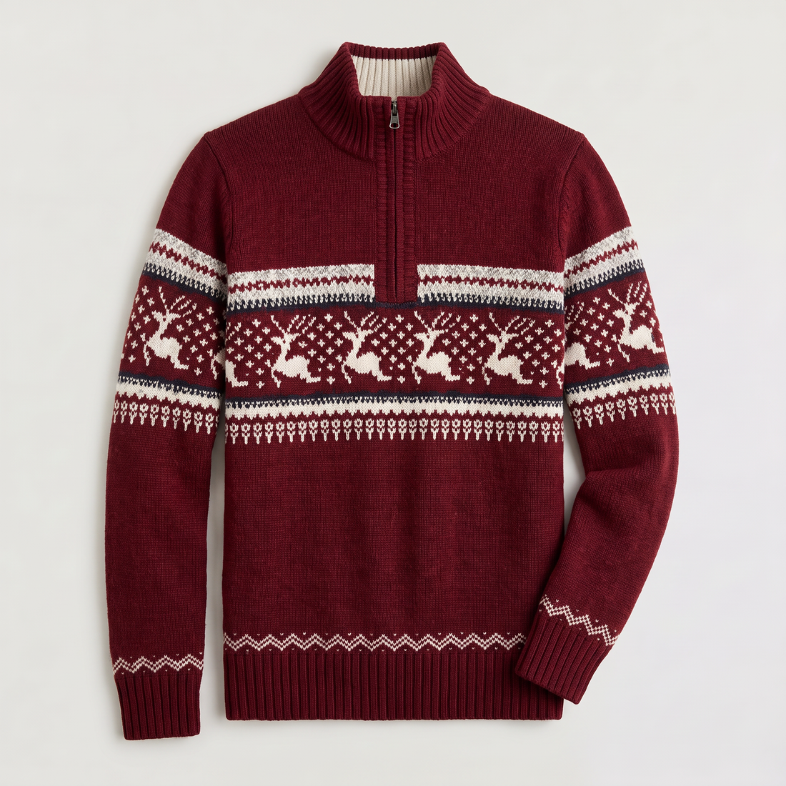 Men's Half Zip Fair Isle Jumper – image 6