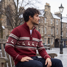 Men's Half Zip Fair Isle Jumper – image 2