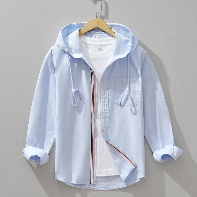 Men's Linen Blend Hoodie – Relaxed Fit