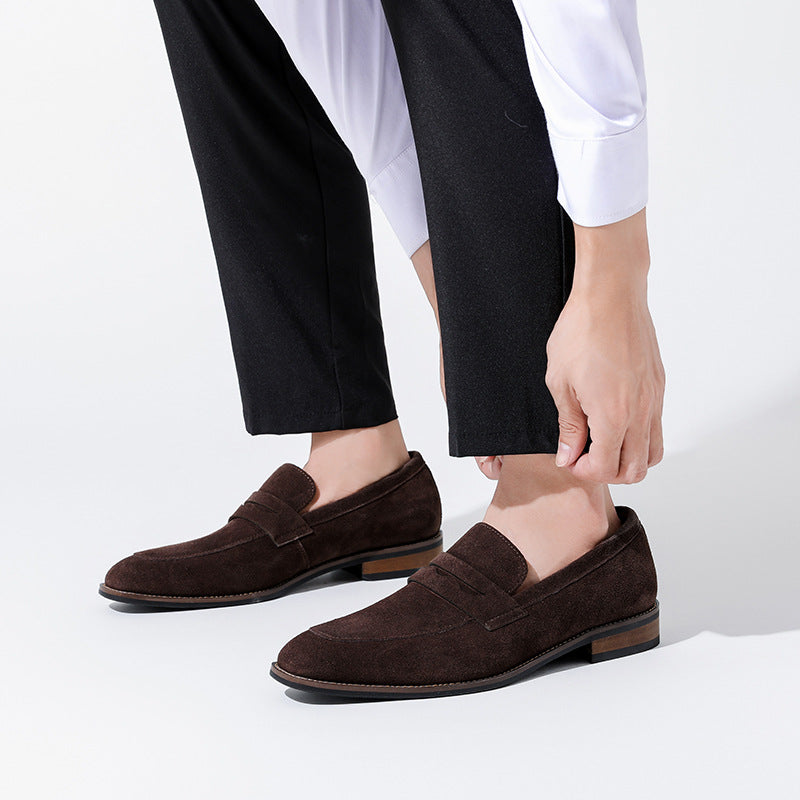 Men's Nubuck Loafers – Suede Slip-On Shoes