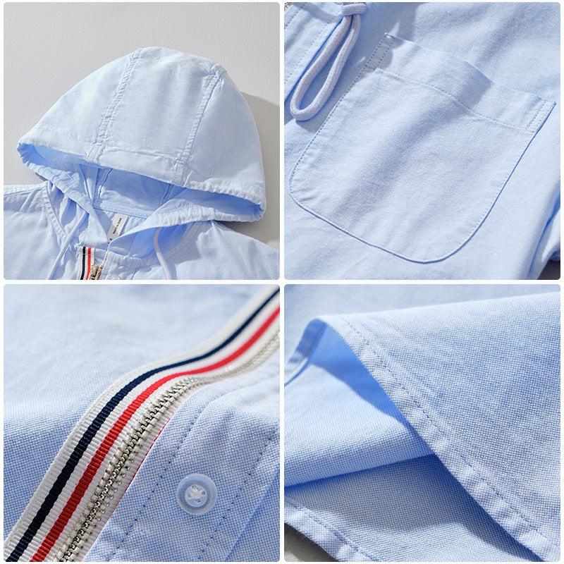 Men's Linen Blend Hoodie – Relaxed Fit