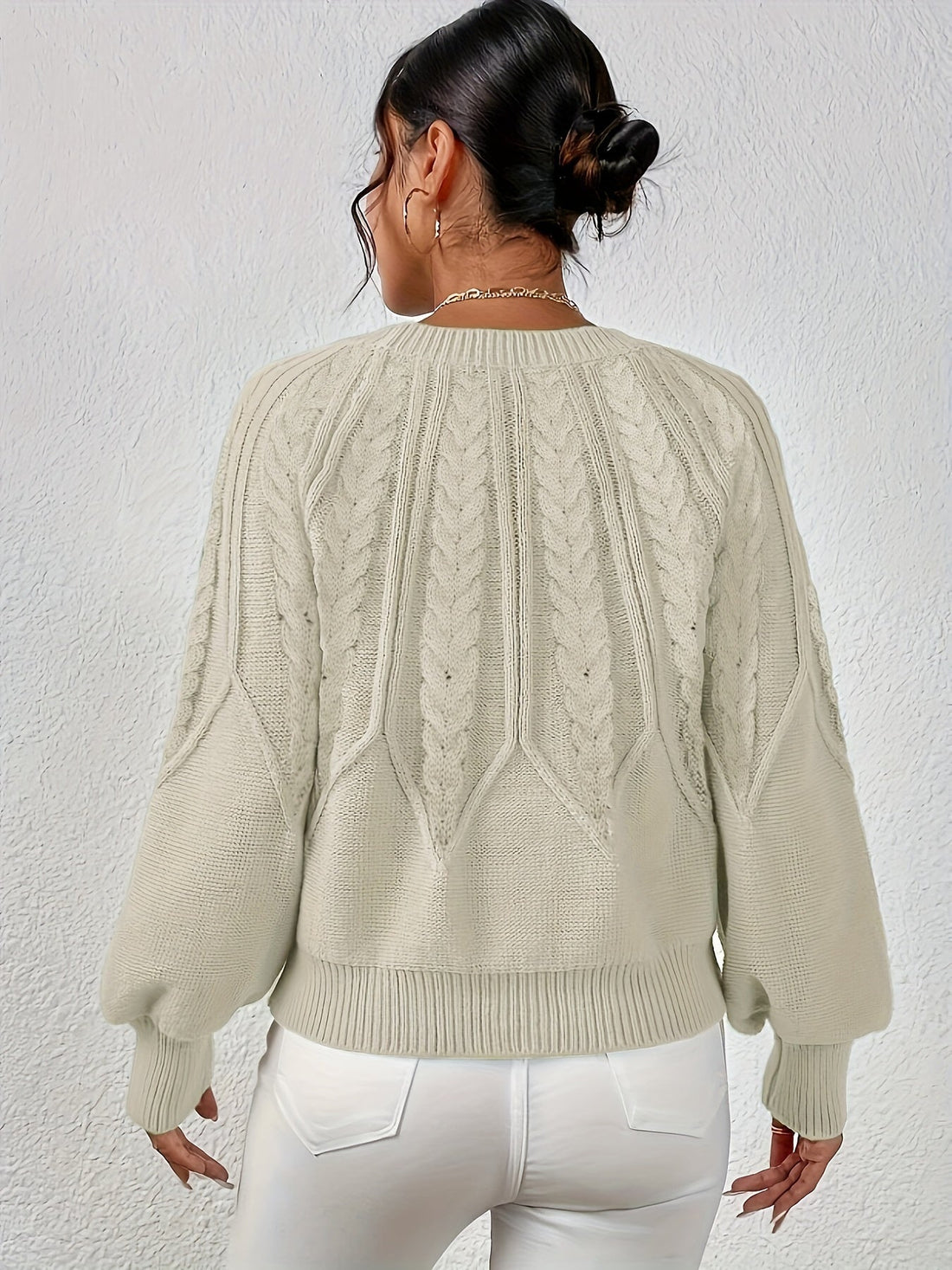 Relaxed Cable-Knit Sweater