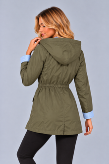 Women’s Hooded Rain Jacket – Water Resistant Lightweight Coat