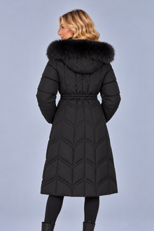Women’s Faux Fur Hood Parka Coat – Padded Winter Parka