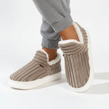 Orthopaedic Plush Winter Slippers in Coffee Brown