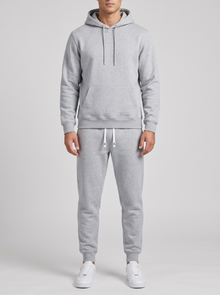Men's Tracksuit Set – Hoodie & Joggers Two Piece in Grey – front view